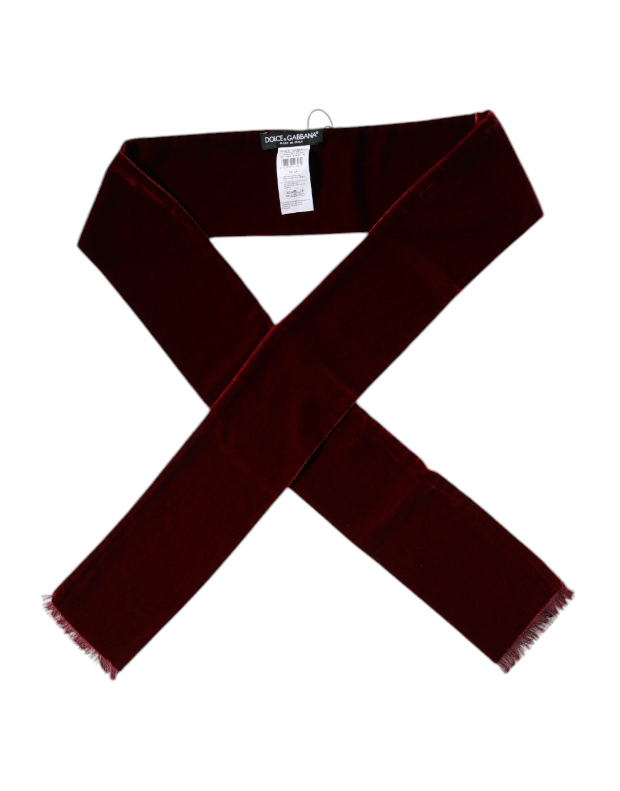 Châle Dolce & Gabbana frangé bordeaux