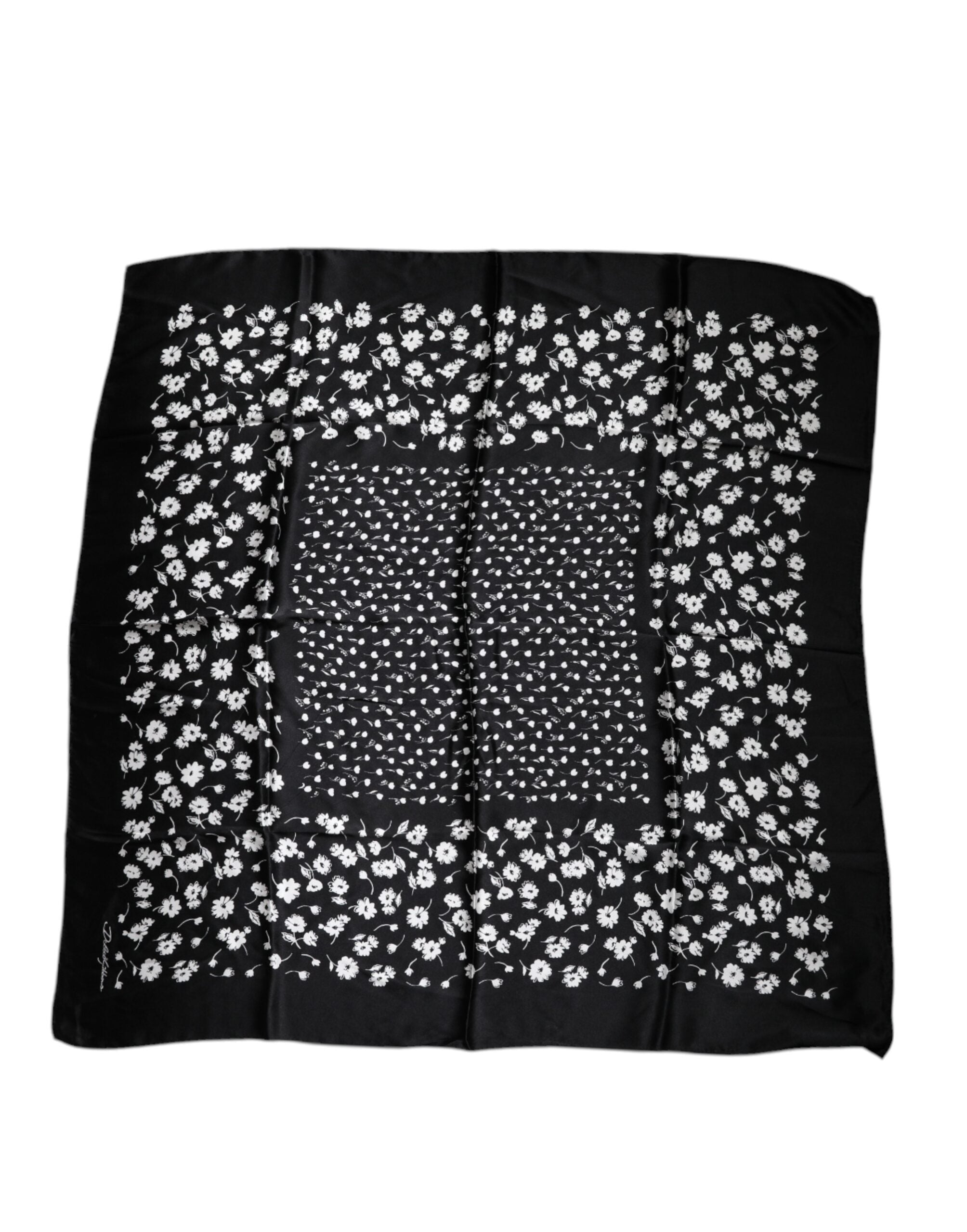 Foulard Dolce & Gabbana noir fleuri