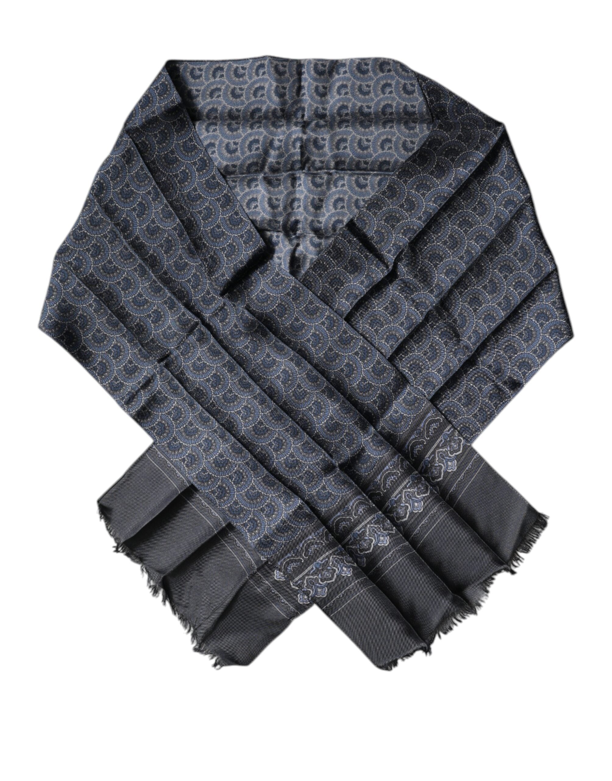 Écharpe Dolce & Gabbana en soie bleu foncé