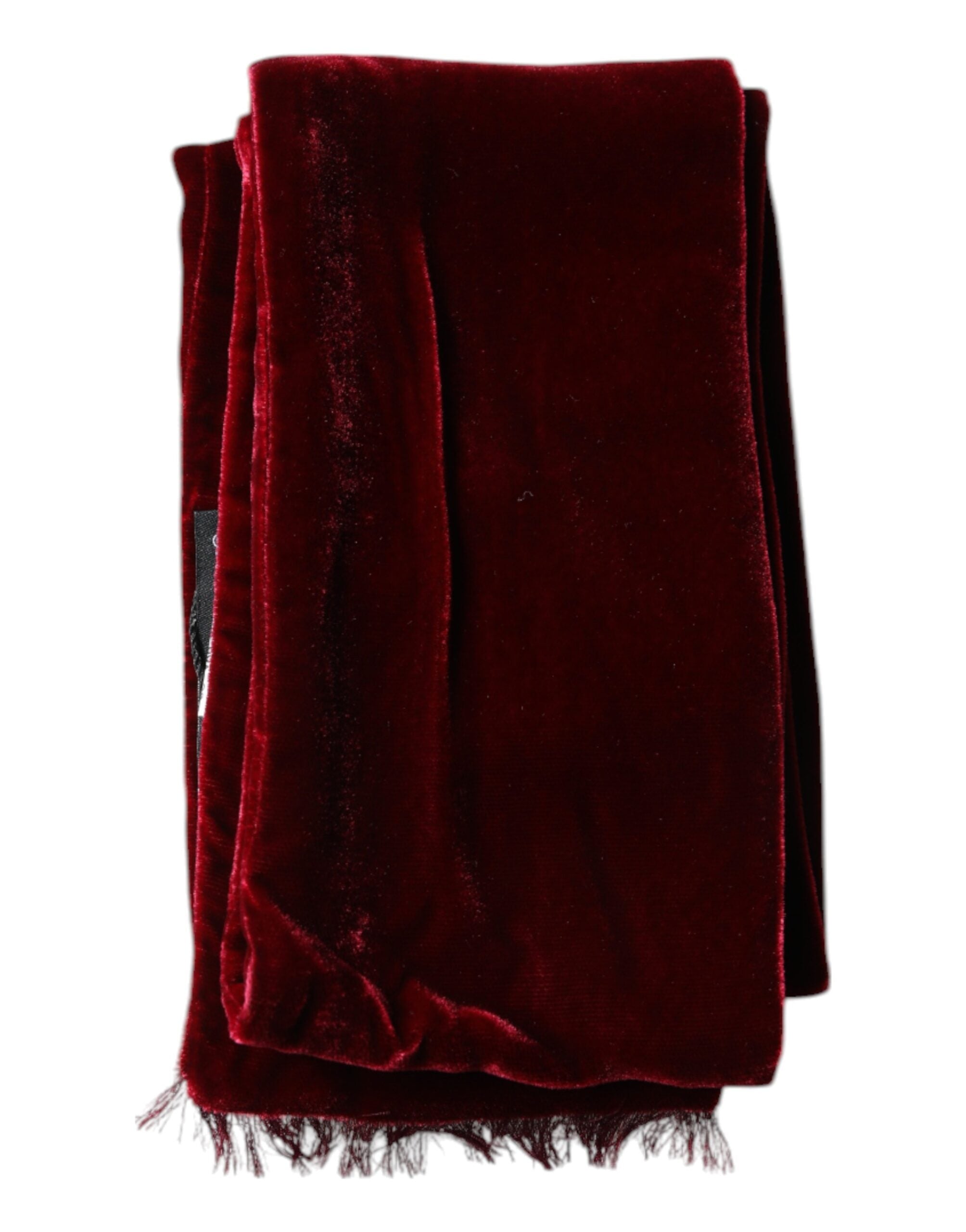 Écharpe Dolce & Gabbana frangée maroon
