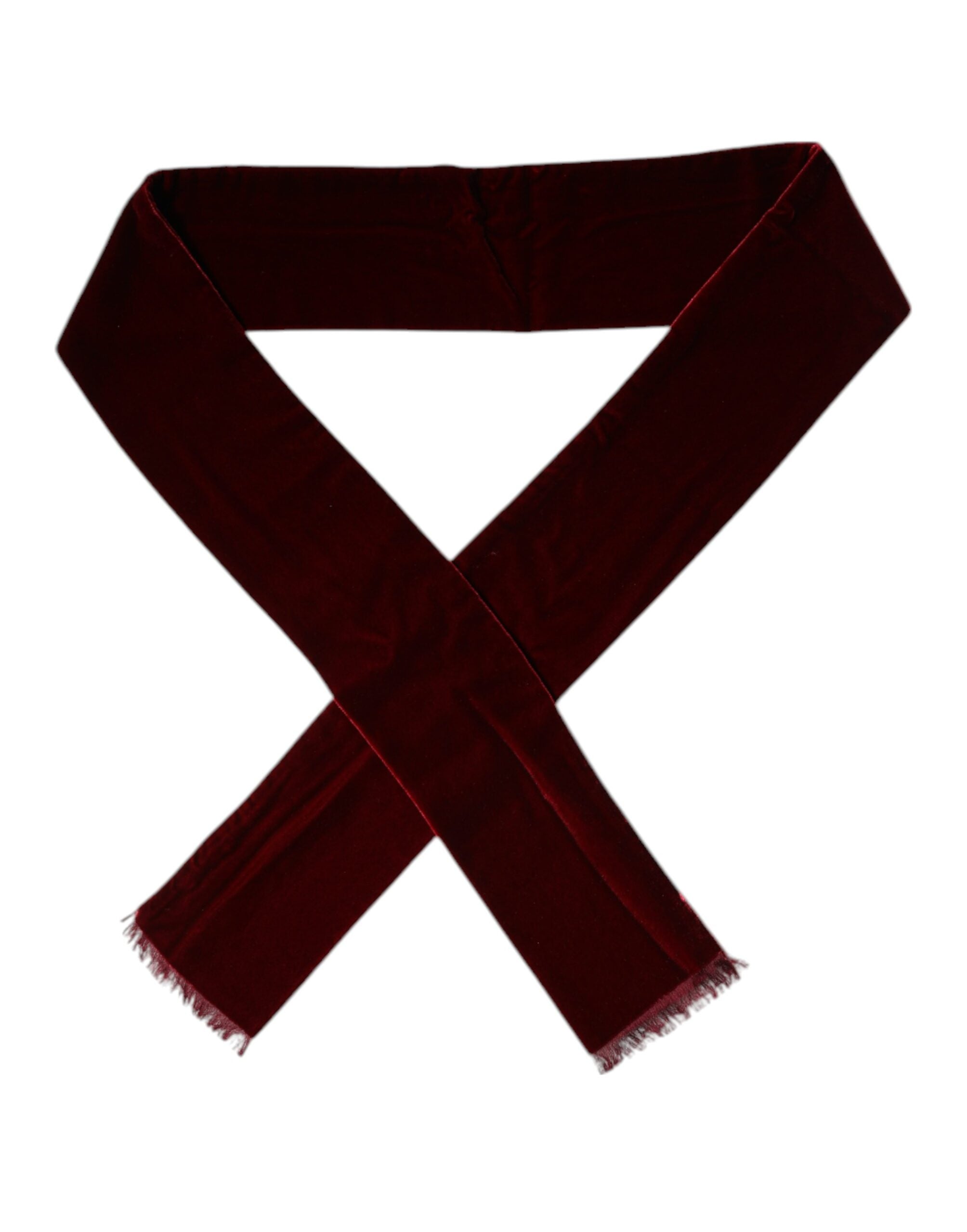 Écharpe Dolce & Gabbana frangée maroon