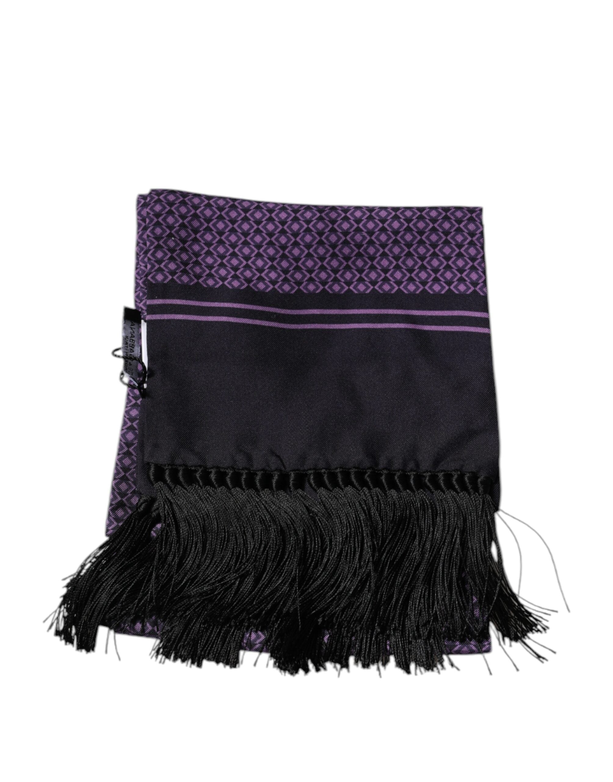 Écharpe Dolce & Gabbana franges violettes