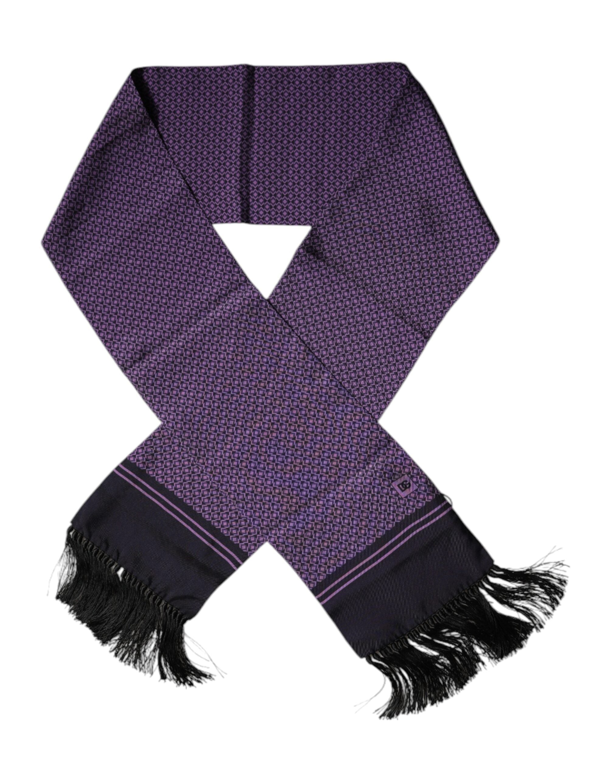 Écharpe Dolce & Gabbana franges violettes