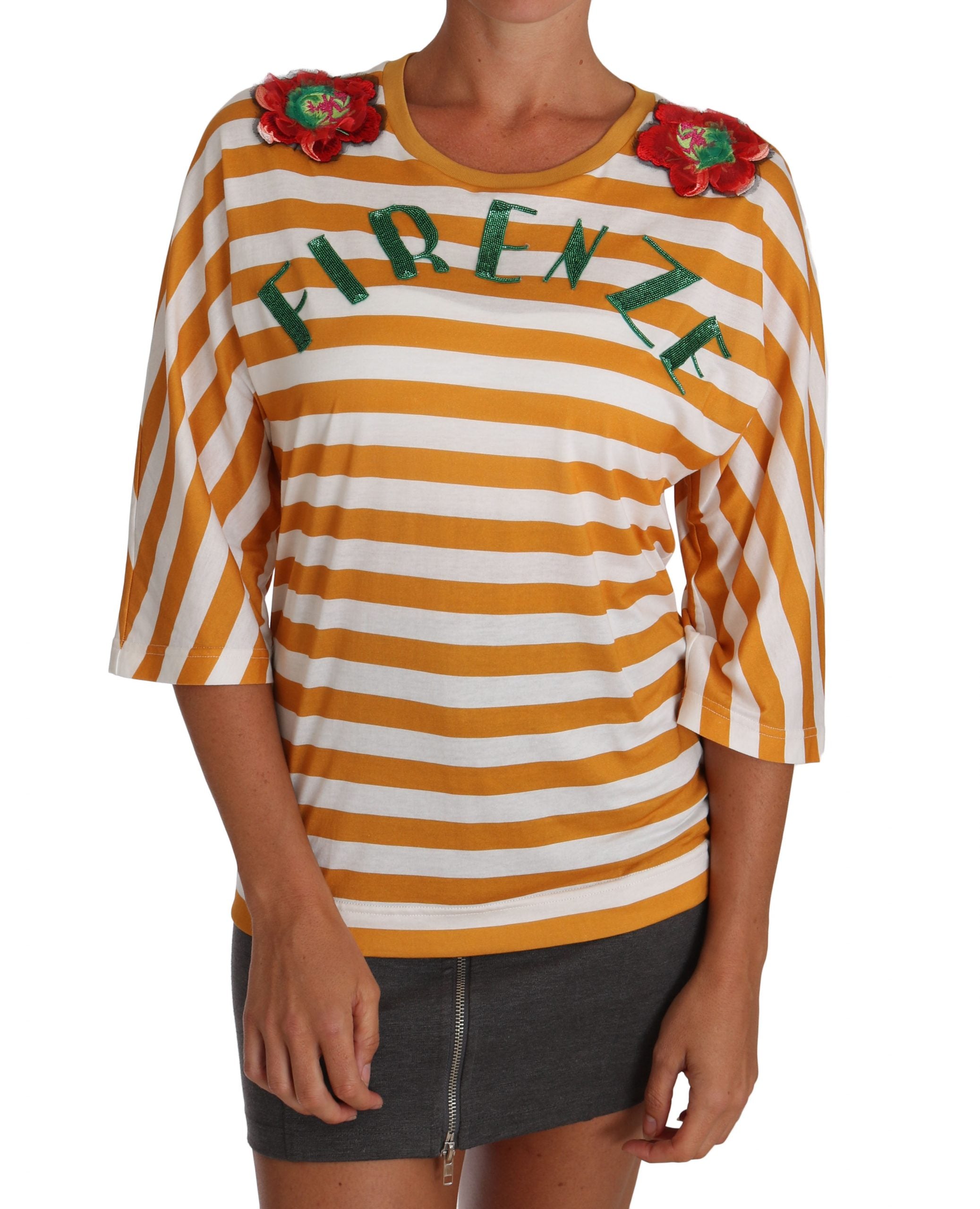 T-shirt Dolce & Gabbana FIRENZE blanc et orange