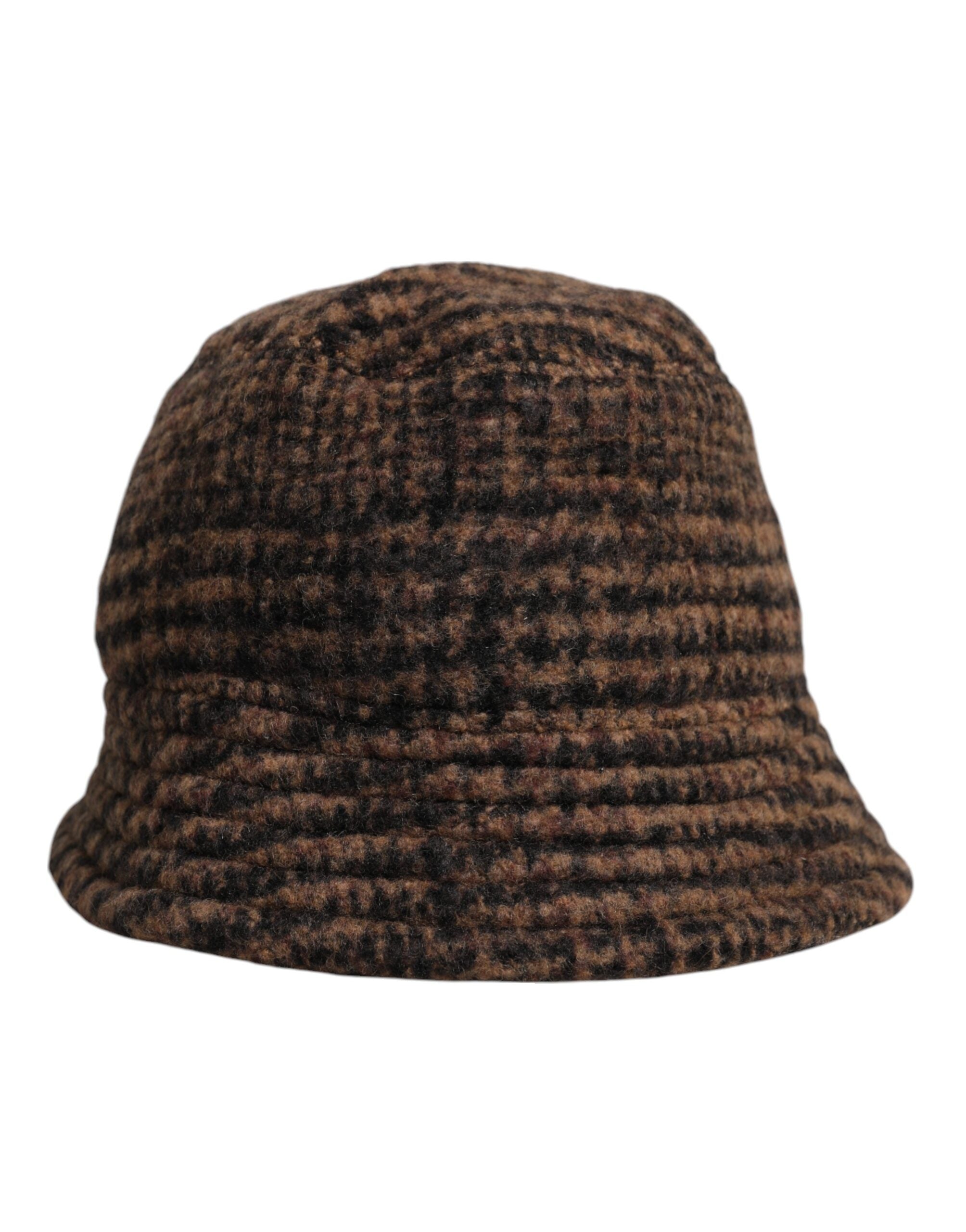 Chapeau Dolce & Gabbana houndstooth marron