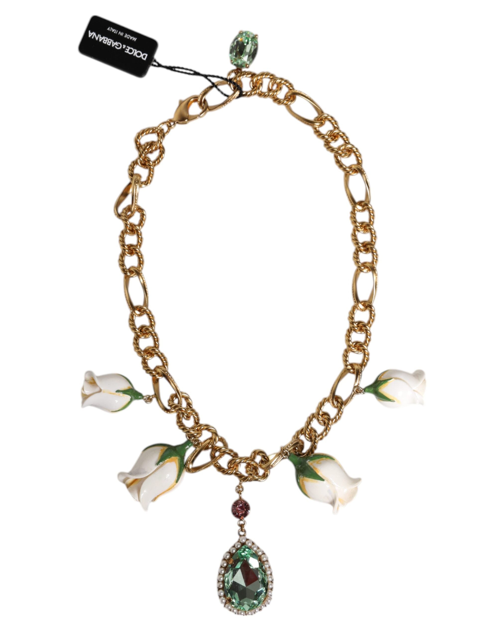 Collier Dolce & Gabbana floral doré