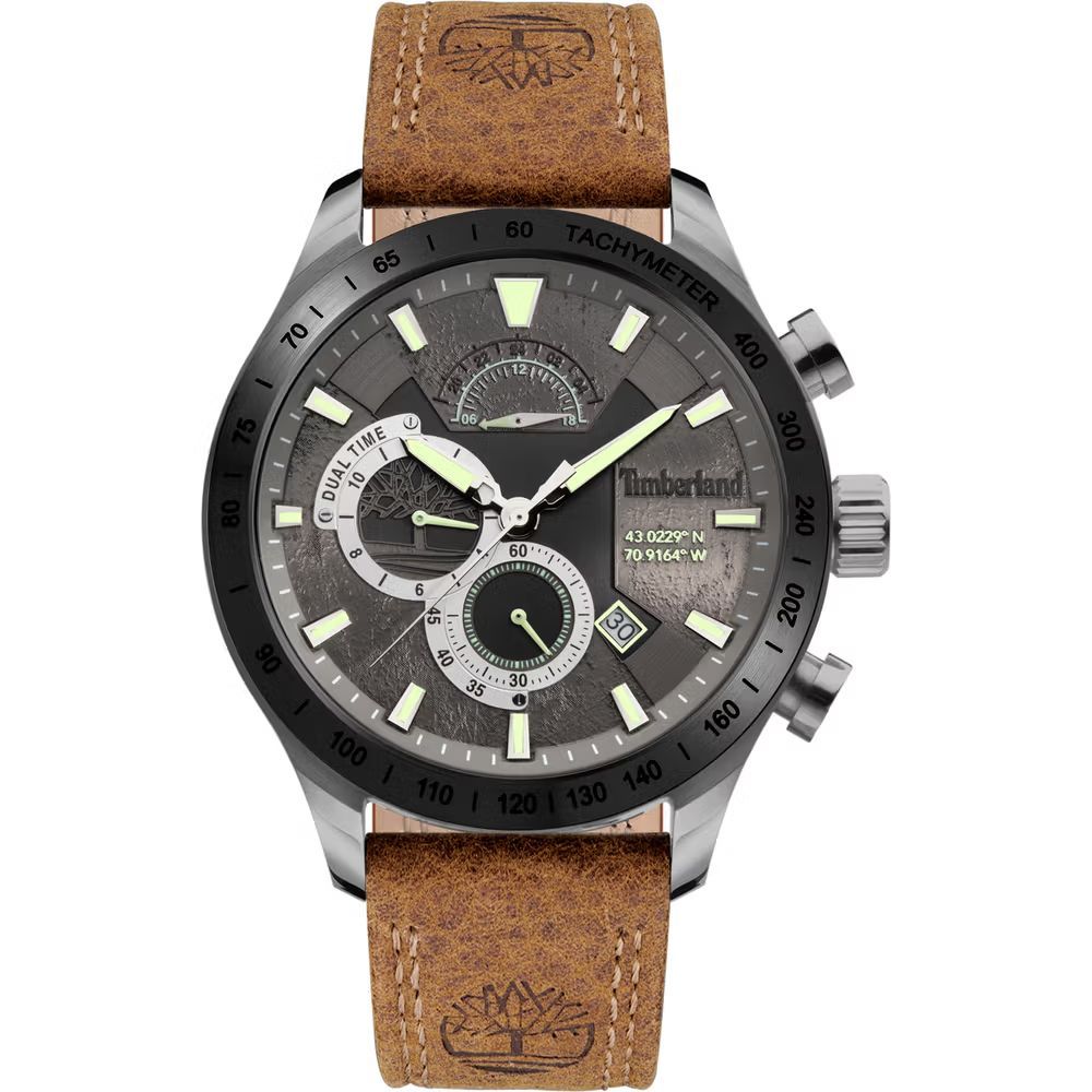 Montre Nickerson Chronographe cuir marron
