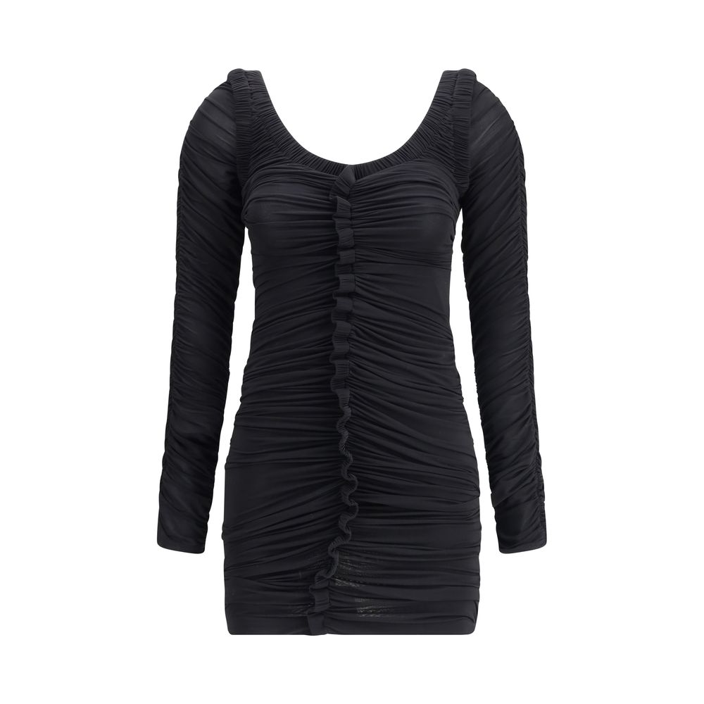 Robe mini Alexander Wang ruchés noire