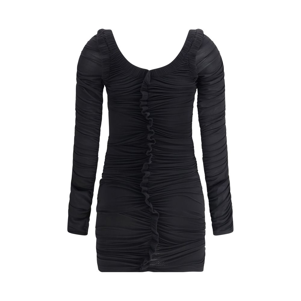 Robe mini Alexander Wang ruchés noire
