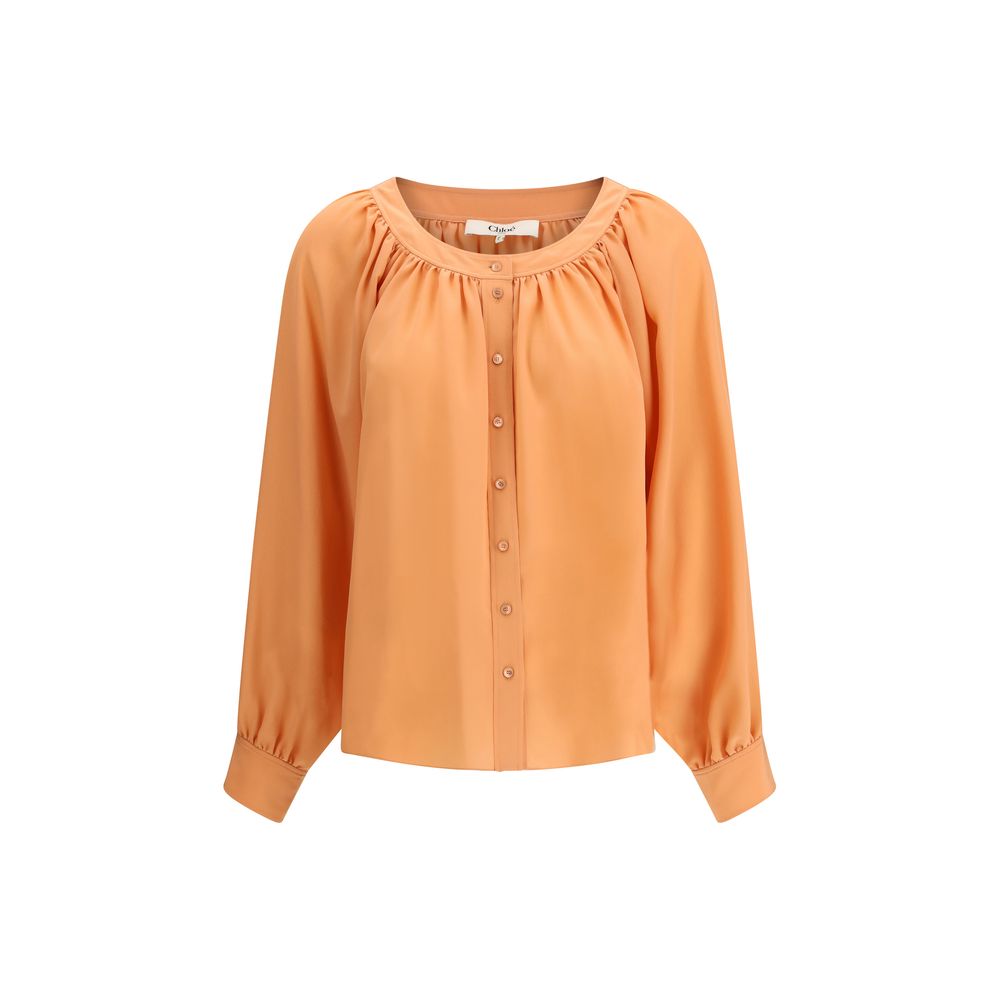 Chemise Chloé en soie beige