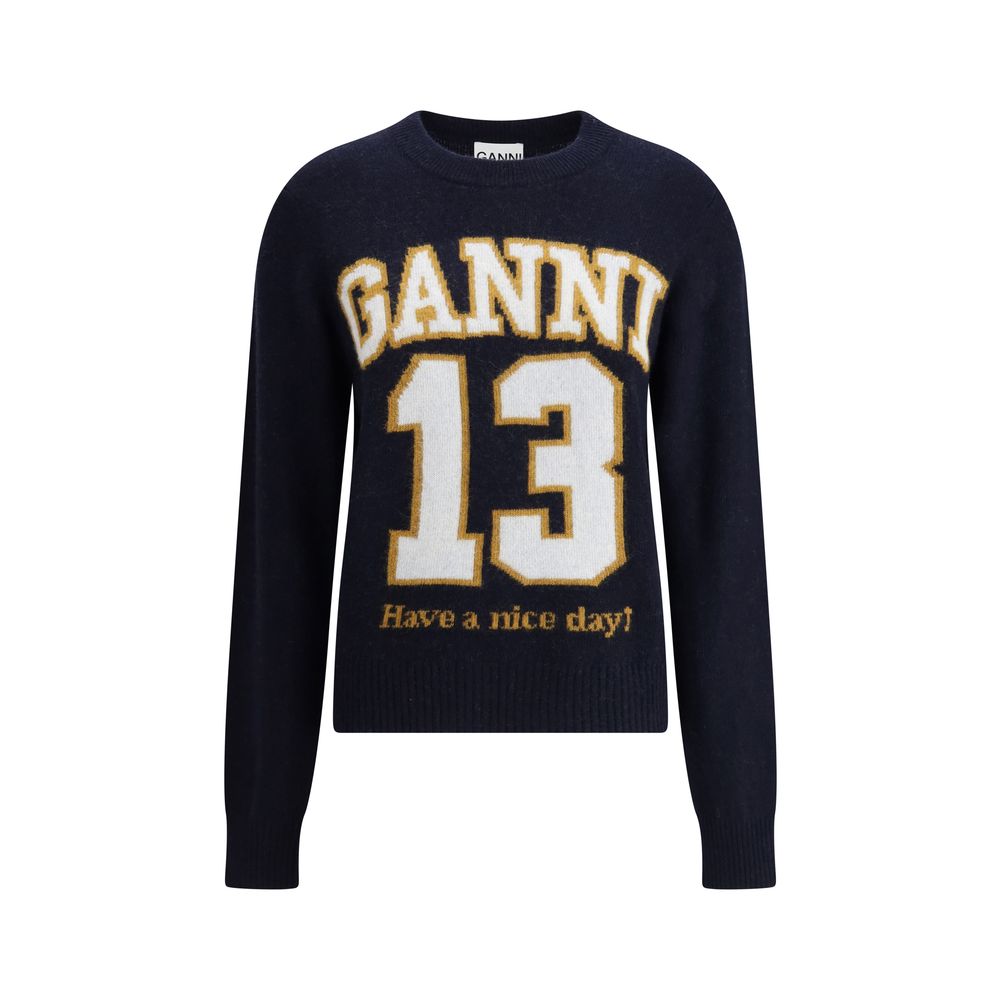 Sweater Ganni Baseball multicolore