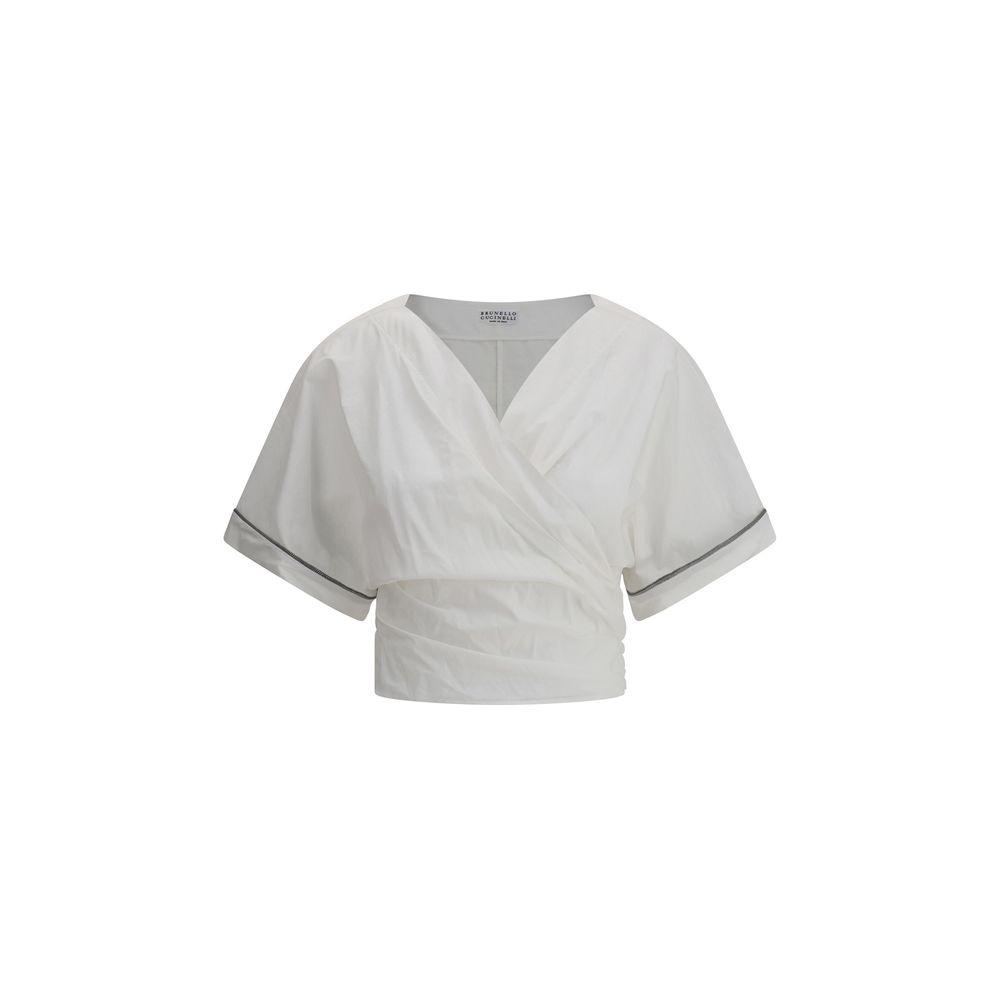 Blouse Brunello Cucinelli à taille nouée