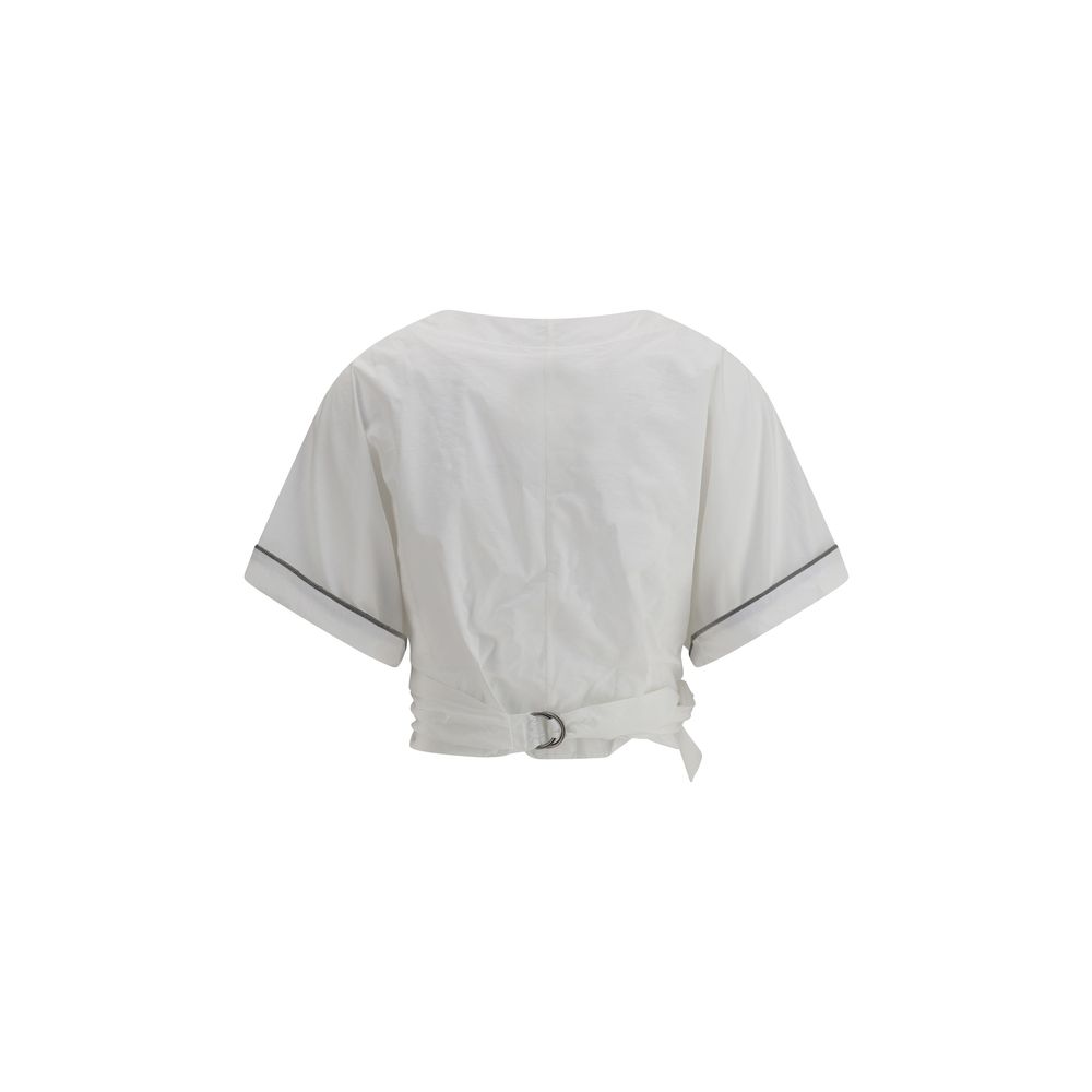 Blouse Brunello Cucinelli à taille nouée