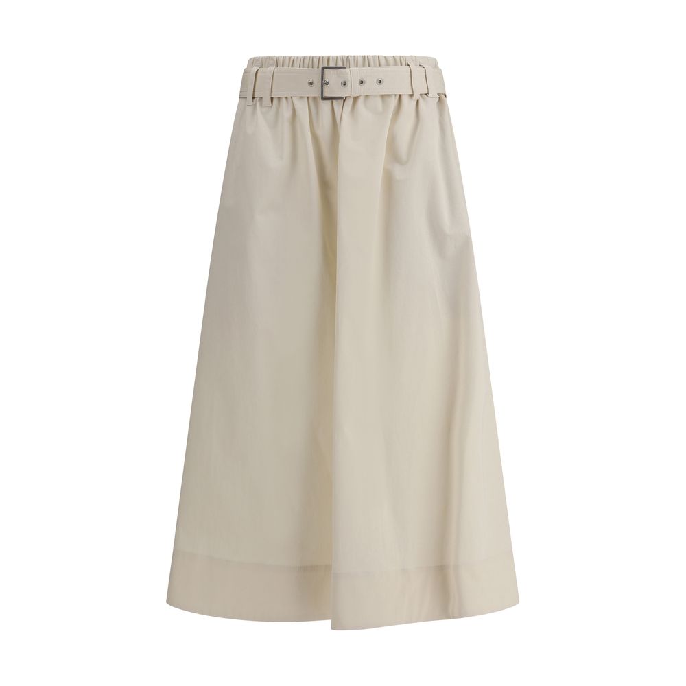 Jupe large Brunello Cucinelli crème