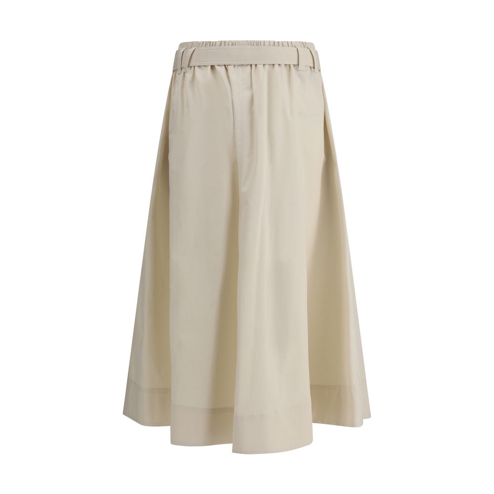 Jupe large Brunello Cucinelli crème