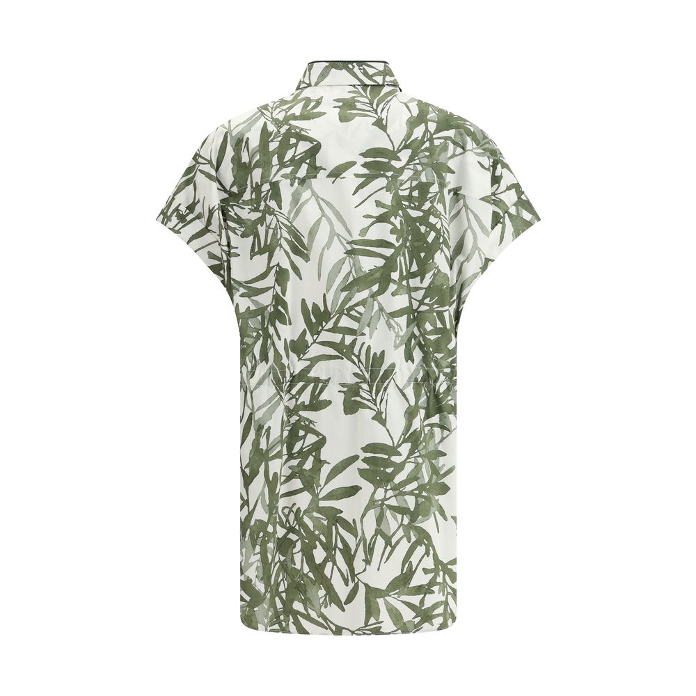 Chemise Brunello Cucinelli à imprimé feuilles multicolore