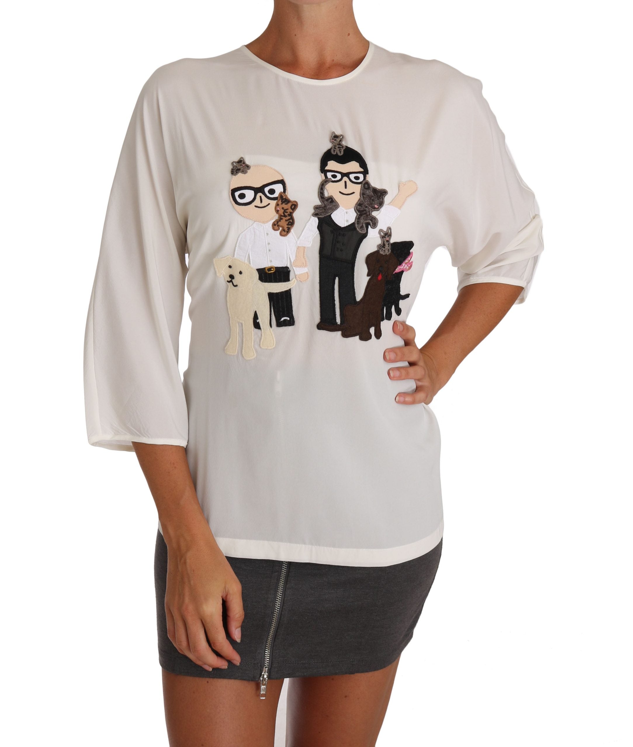 T-shirt Dolce & Gabbana #dgfamily blanc