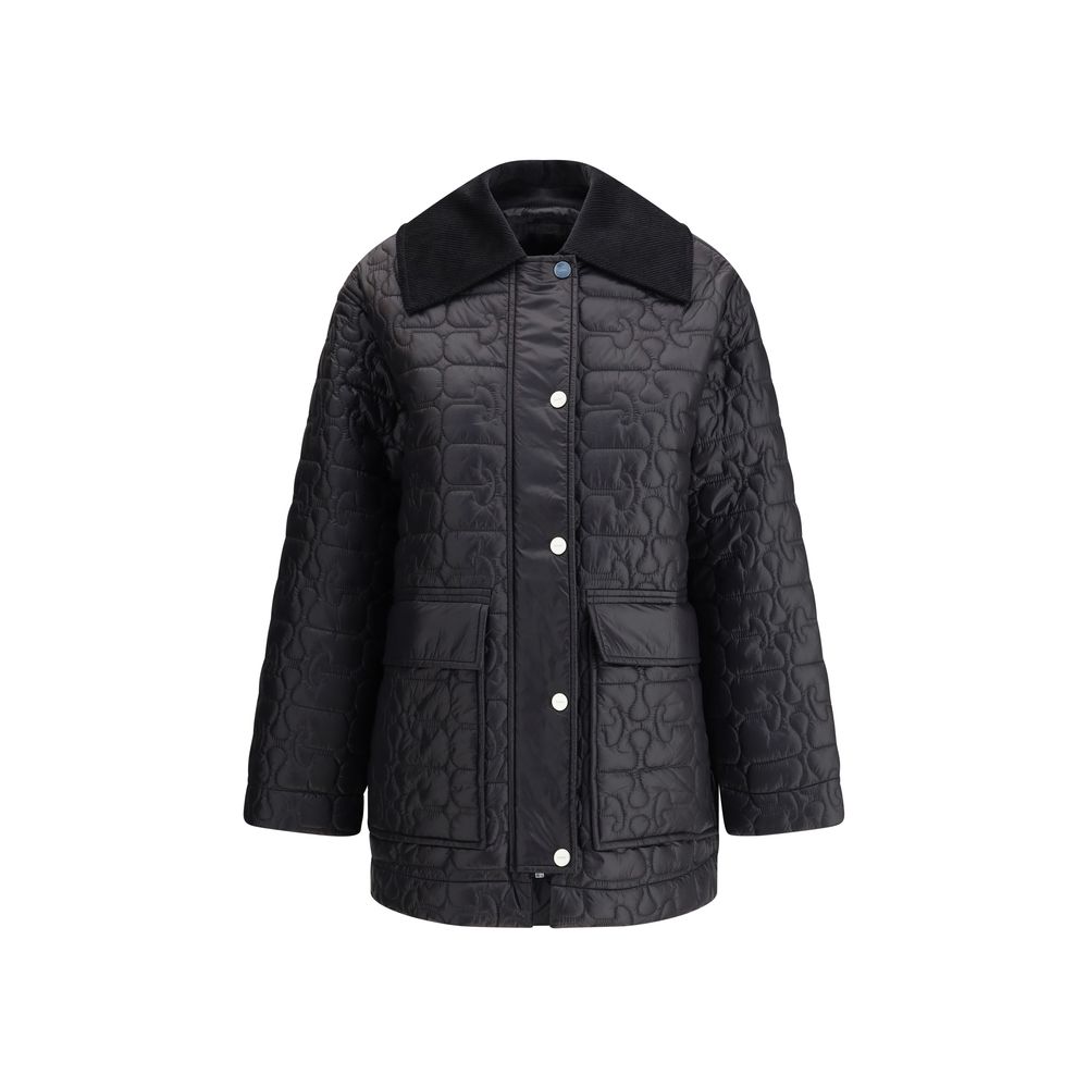 Doudoune Ganni brillante noire