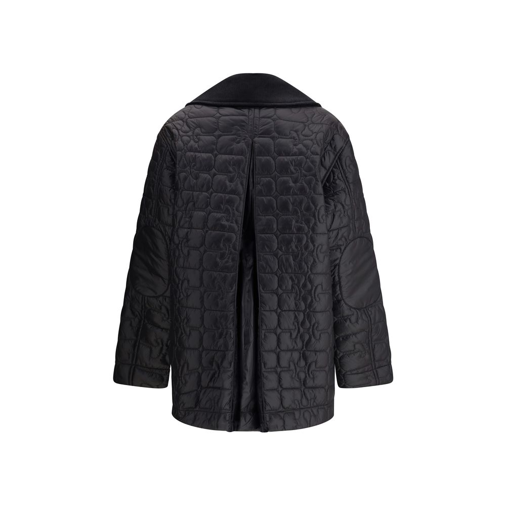 Doudoune Ganni brillante noire