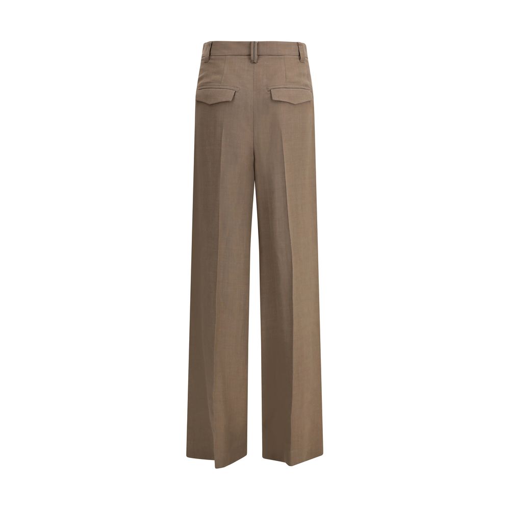 Pantalons Brunello Cucinelli palazzo beiges