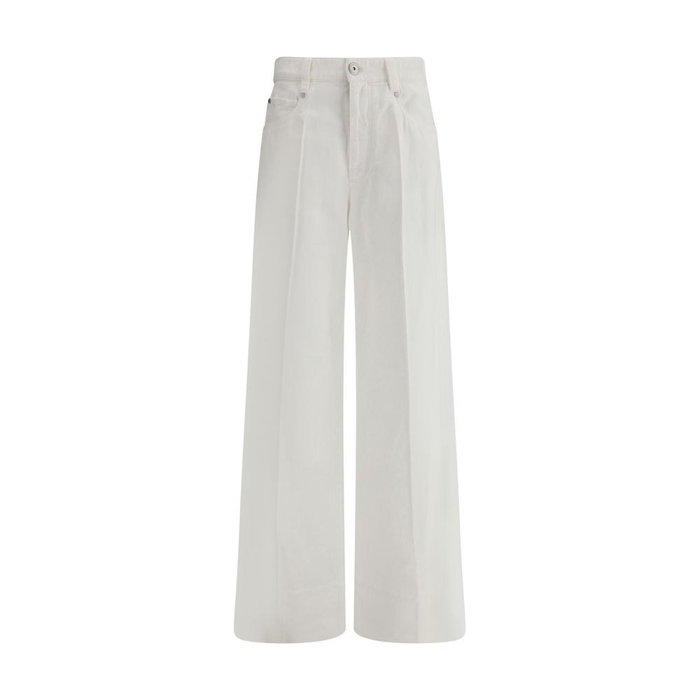 Jeans Brunello Cucinelli larges beiges