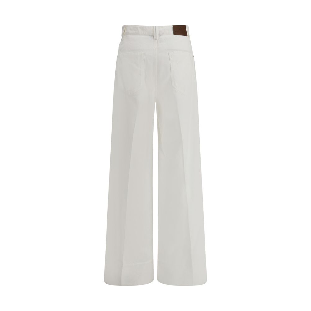 Jeans Brunello Cucinelli larges beiges