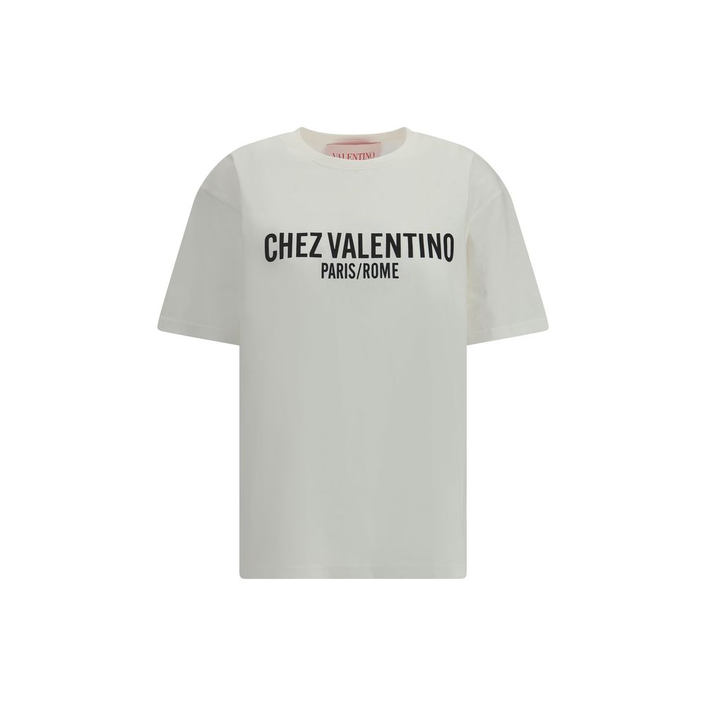 T-shirt Valentino Garavani logo blanc