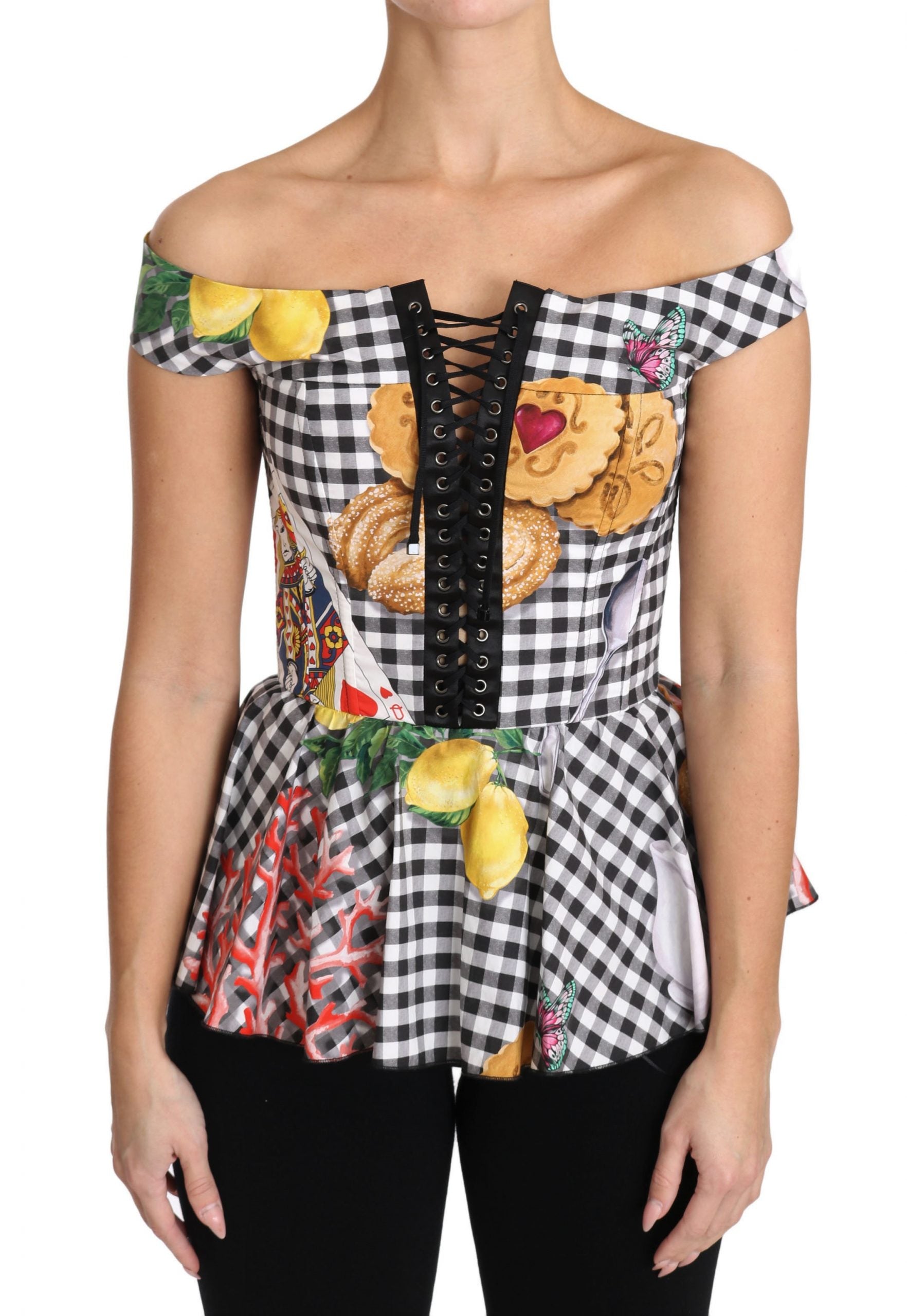 Blouse Dolce & Gabbana Corset noir et blanc