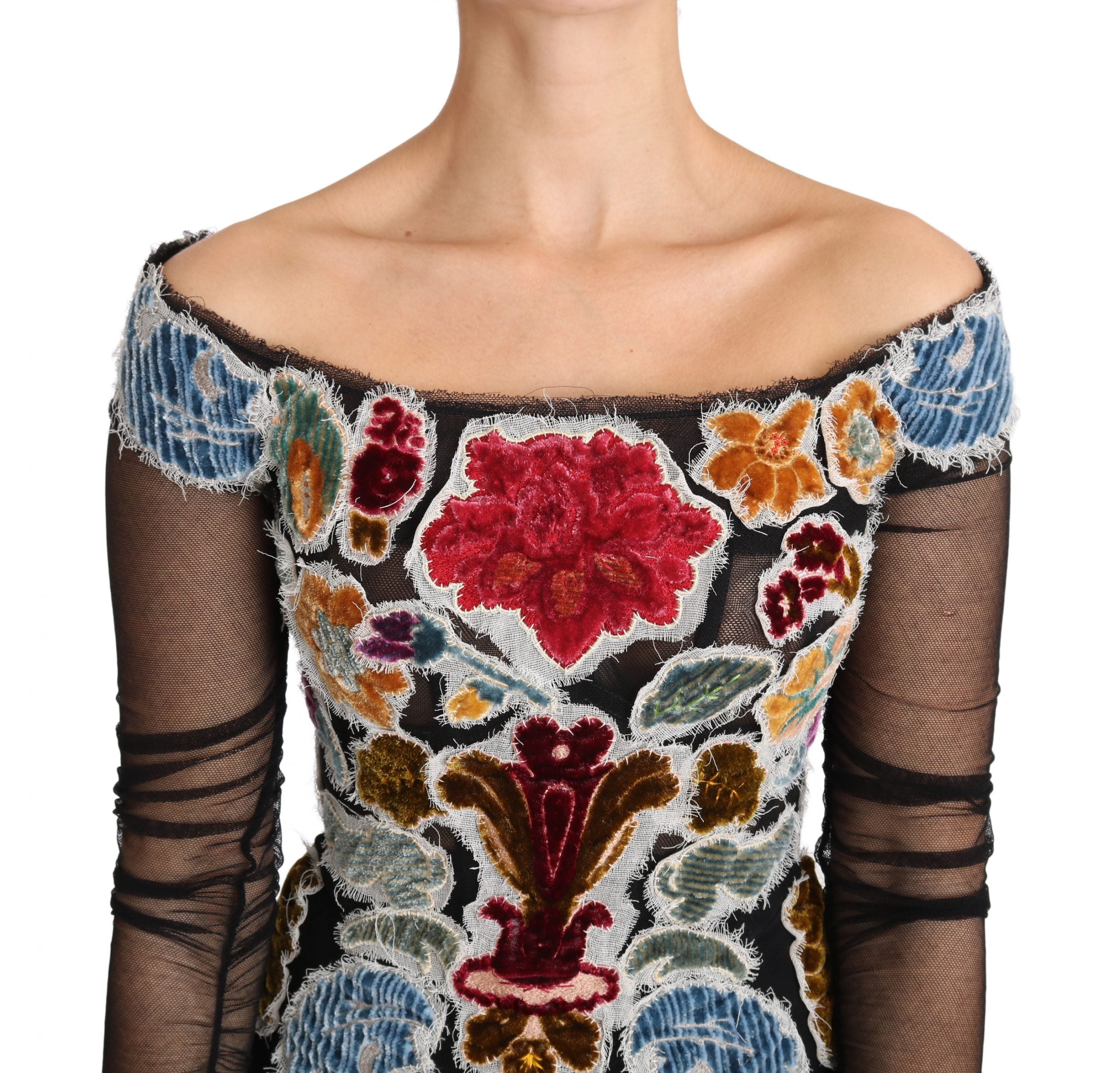 Blouse Dolce & Gabbana noire fleurie