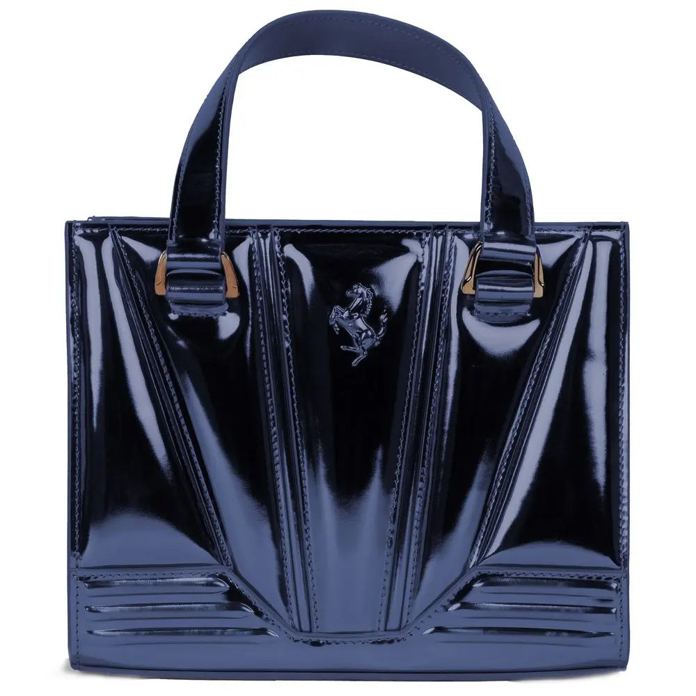 Sac à main Ferrari bleu métallisé Ferrari