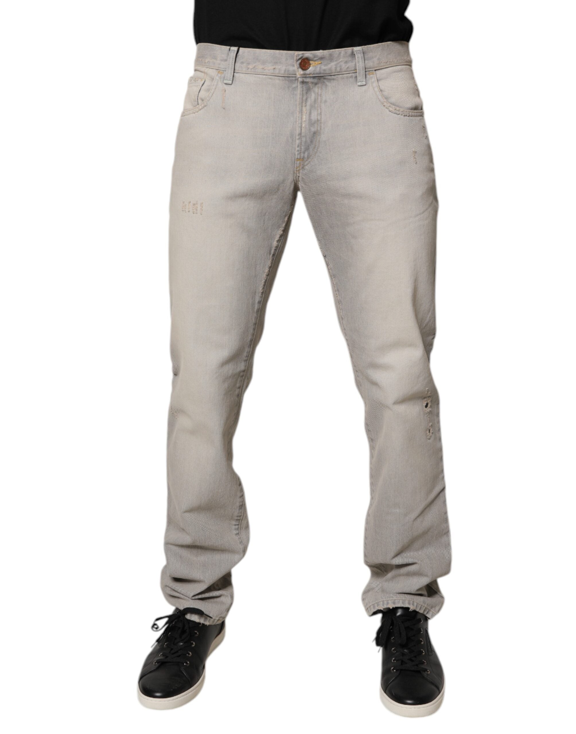 Jeans Dolce & Gabbana skinny gris clair