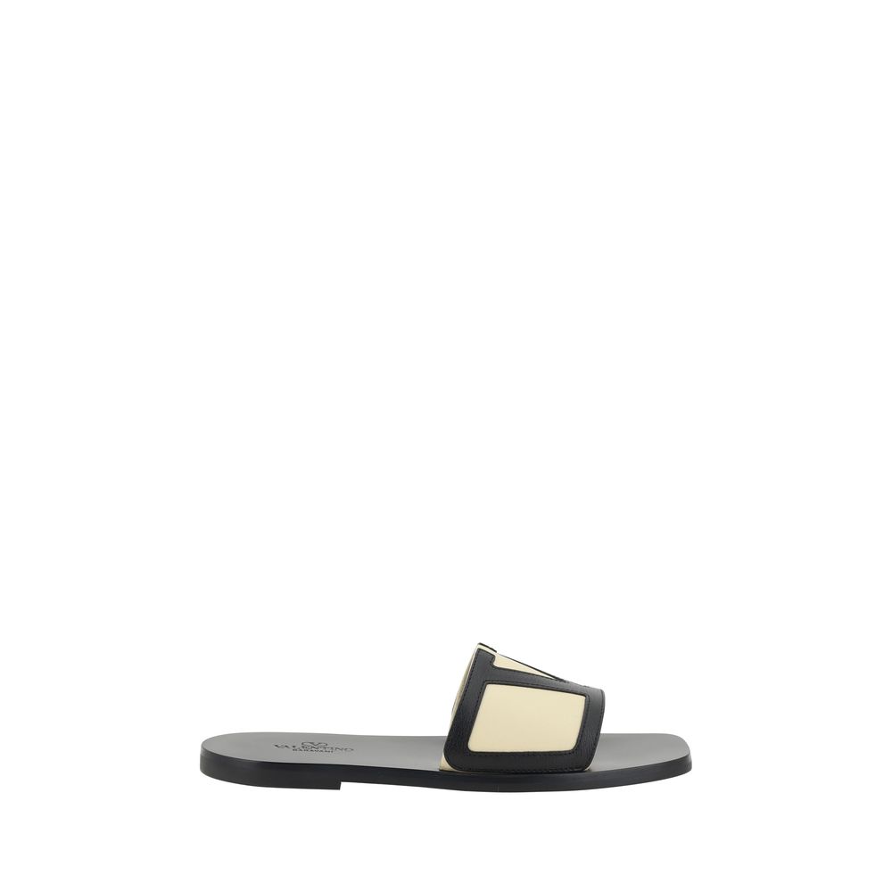 Sandales Valentino V Logo noires