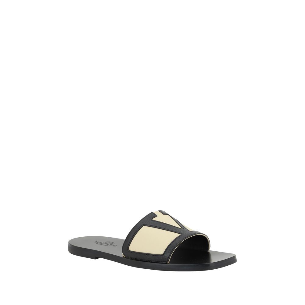 Sandales Valentino V Logo noires