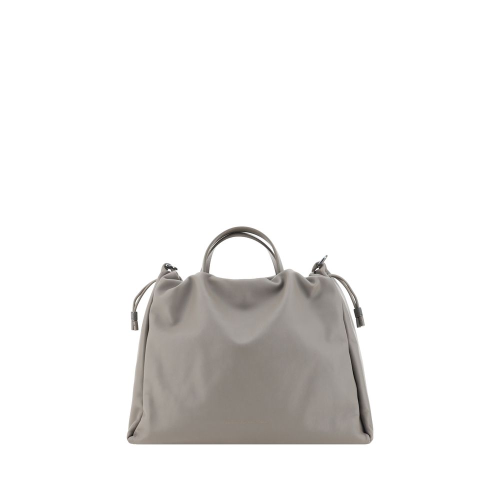 Sac porté épaule Brunello Cucinelli gris