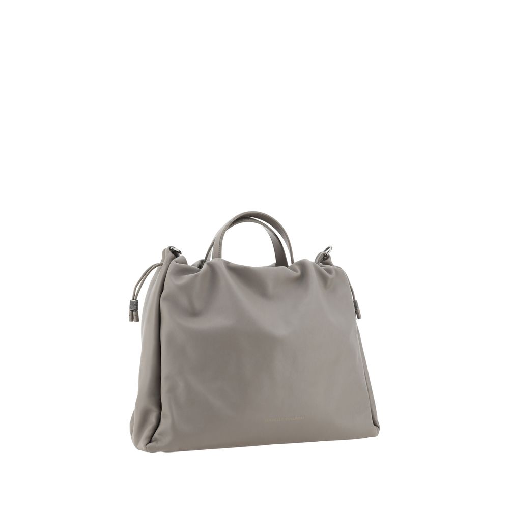 Sac porté épaule Brunello Cucinelli gris