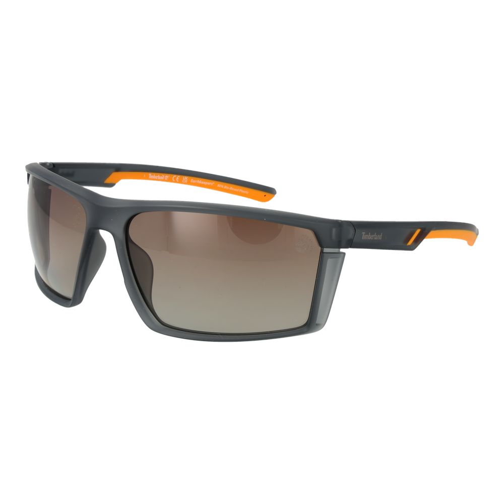 Lunettes Lunettes Gray Men rectangulaires grises