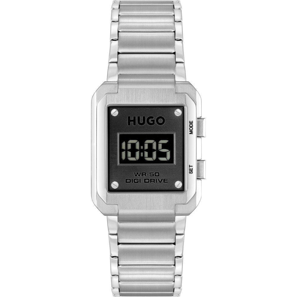 Montre Silver digitale noire argentée