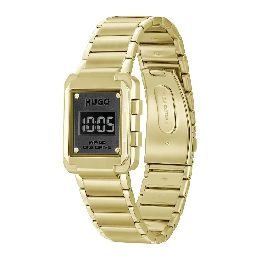 Montre Gold noire dorée