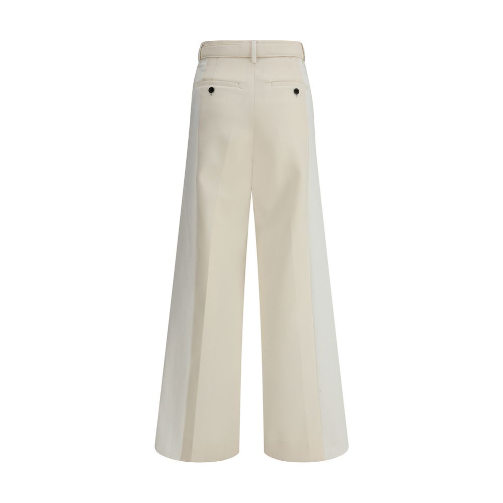 Pantalons Sacai en denim bleu