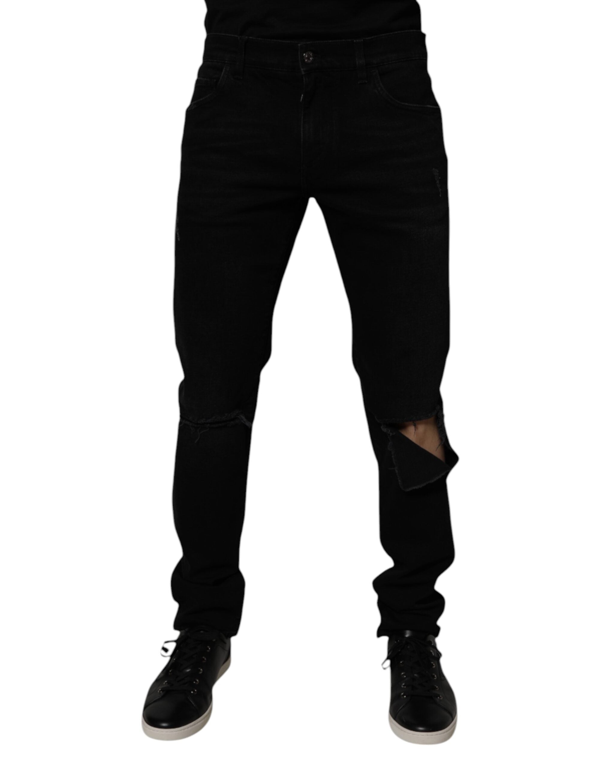 Jeans Dolce & Gabbana tressés noirs