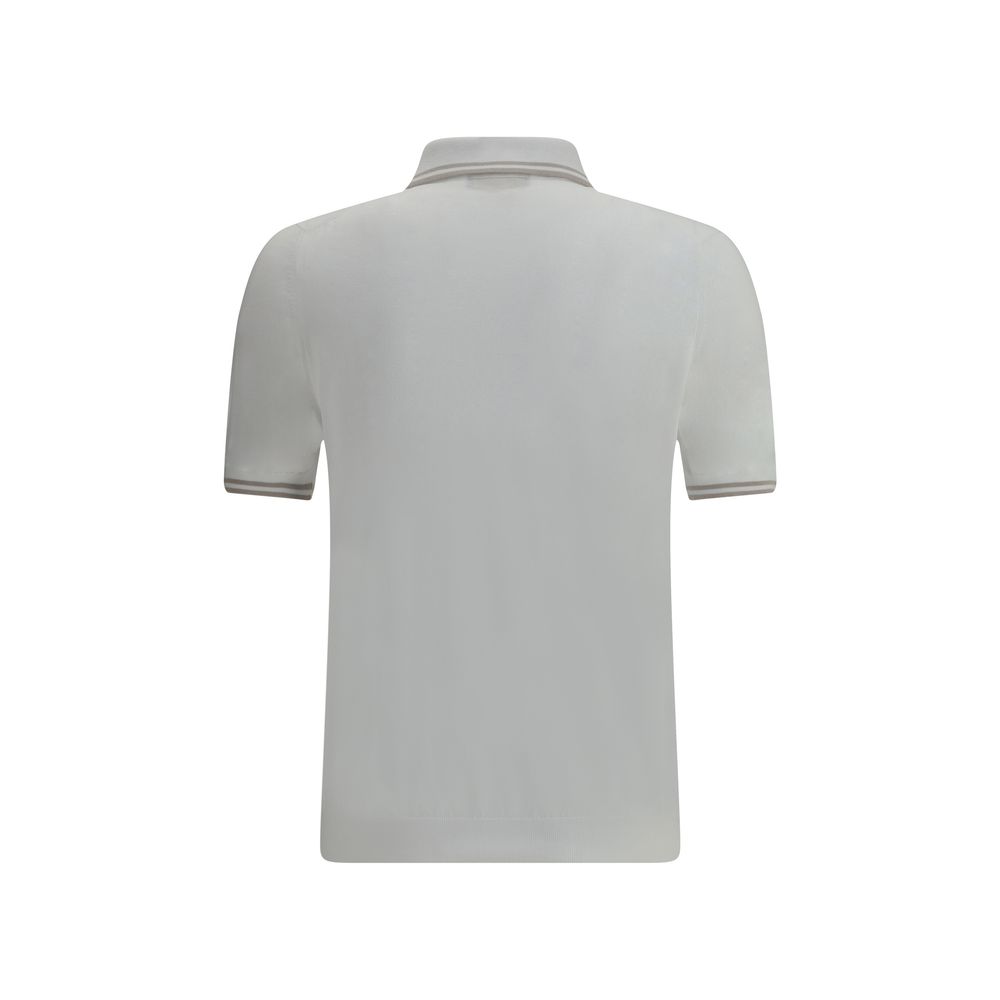 Polo Svevo avec zip blanc