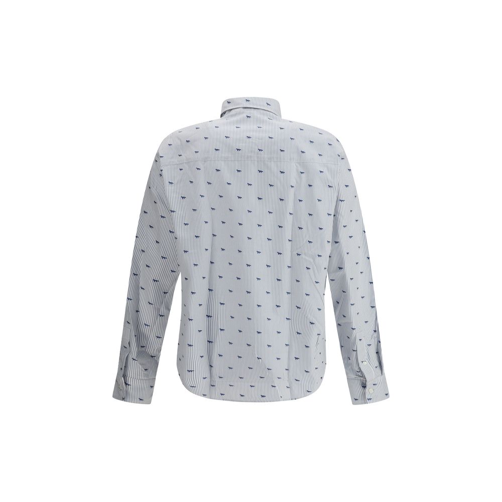 Chemise Maison Kitsuné rayée bleue