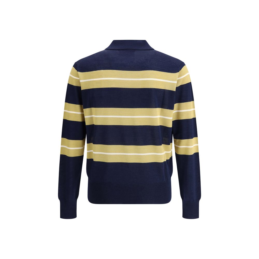 Polo Ami Paris rayé bleu