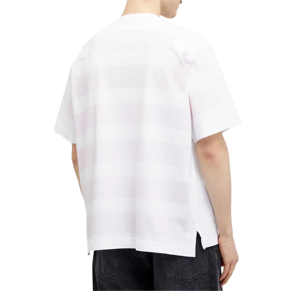 T-shirt Stone Island à rayures blanches