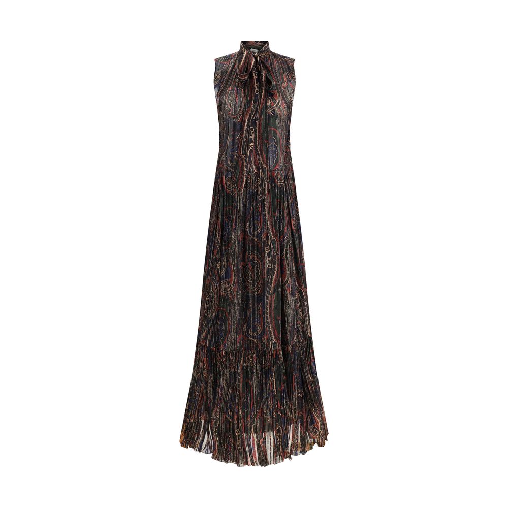 Robe longue Saint Laurent Paisley multicolore