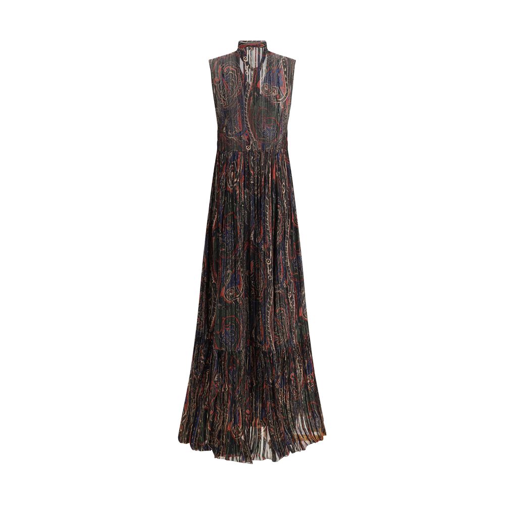 Robe longue Saint Laurent Paisley multicolore