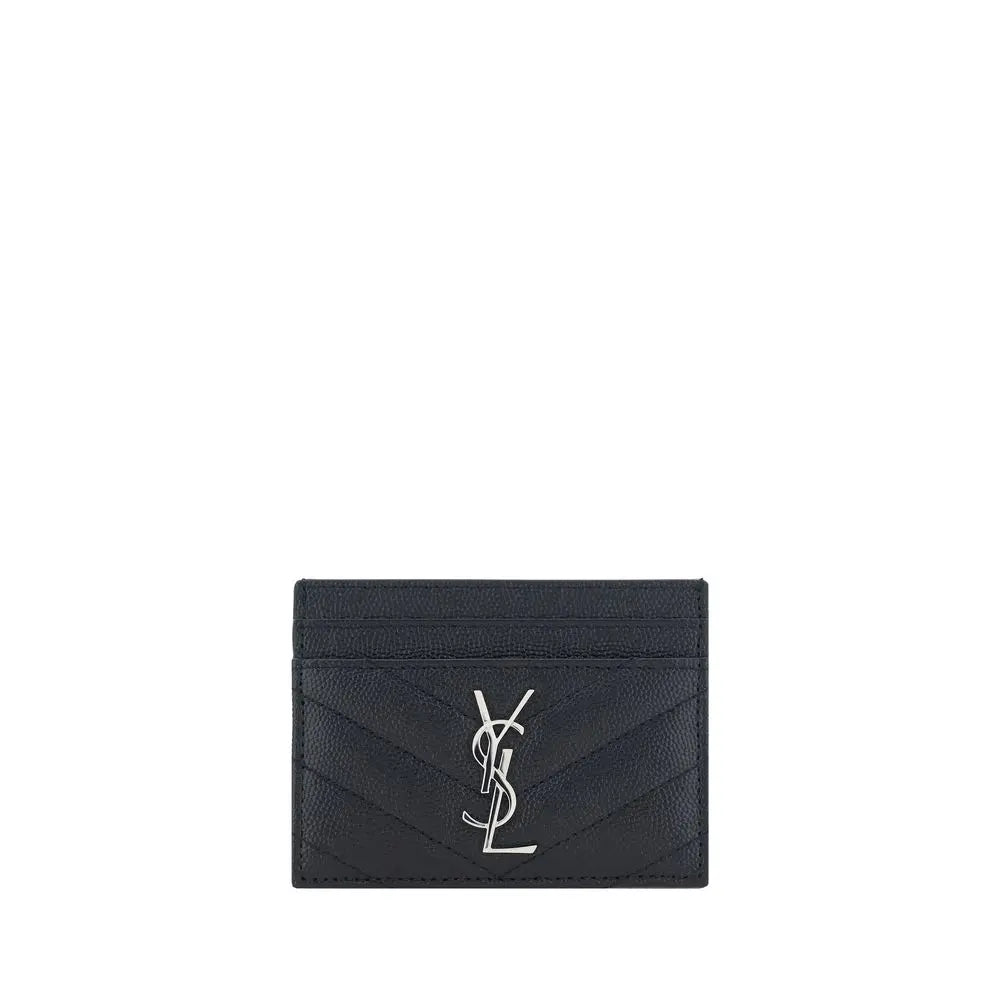Porte-cartes Saint Laurent matelassé noir Saint Laurent
