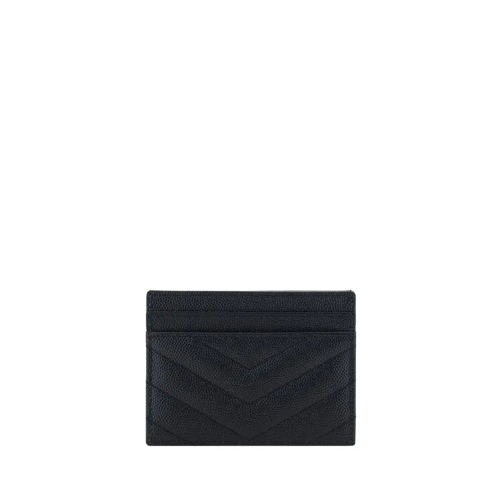 Porte-cartes Saint Laurent matelassé noir Saint Laurent