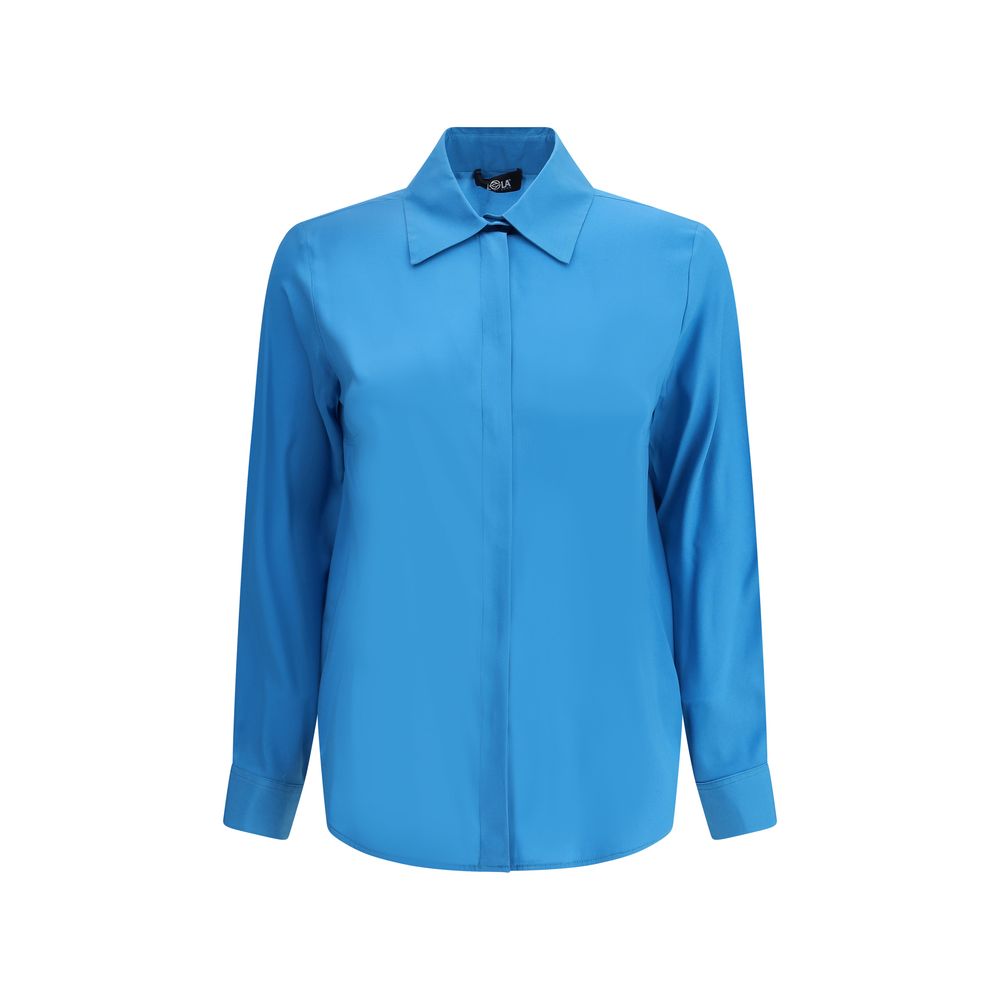 Chemise Ella monochrome en soie noire