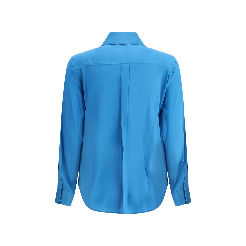 Chemise Ella monochrome en soie noire